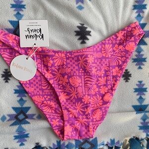 Kilani Kinis Purple and Peachish Bikini Bottoms